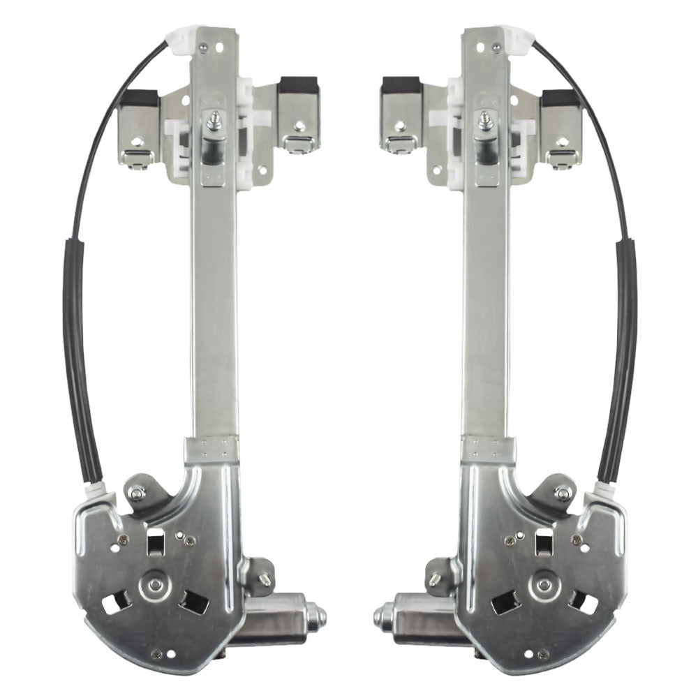 Brock Replacement Set Rear Power Window Regulators with Lift Motors Compatible with 2000-2005 LeSabre 15231245 15231244