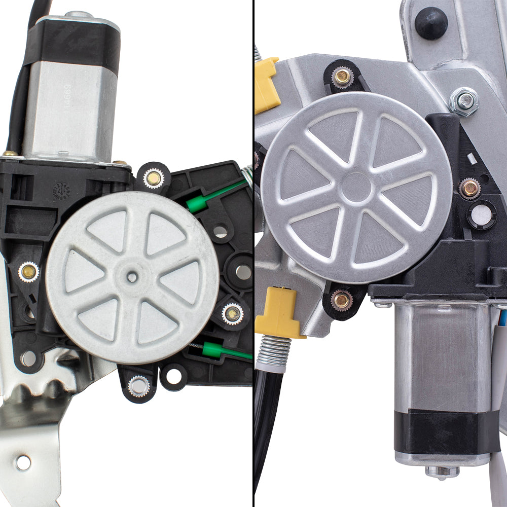Brock Replacement 4 Pc Front & Rear Set Power Window Regulators with Motors Compatible with 2000-06 Tahoe Yukon 2002-2006 Escalade