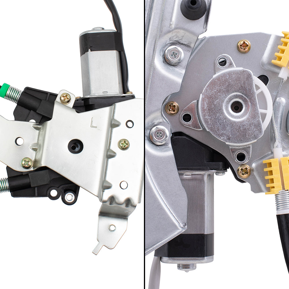 Brock Replacement 4 Pc Front & Rear Set Power Window Regulators with Motors Compatible with 2000-06 Tahoe Yukon 2002-2006 Escalade