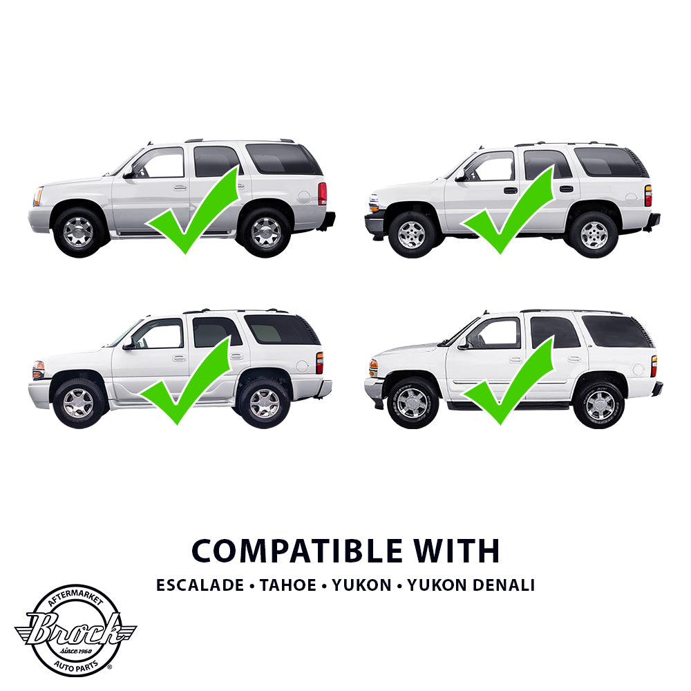 Brock Replacement Set Rear Power Window Regulators with Lift Motors Compatible with 00-06 Tahoe Yukon & Denali Escalade 19260050 19260051