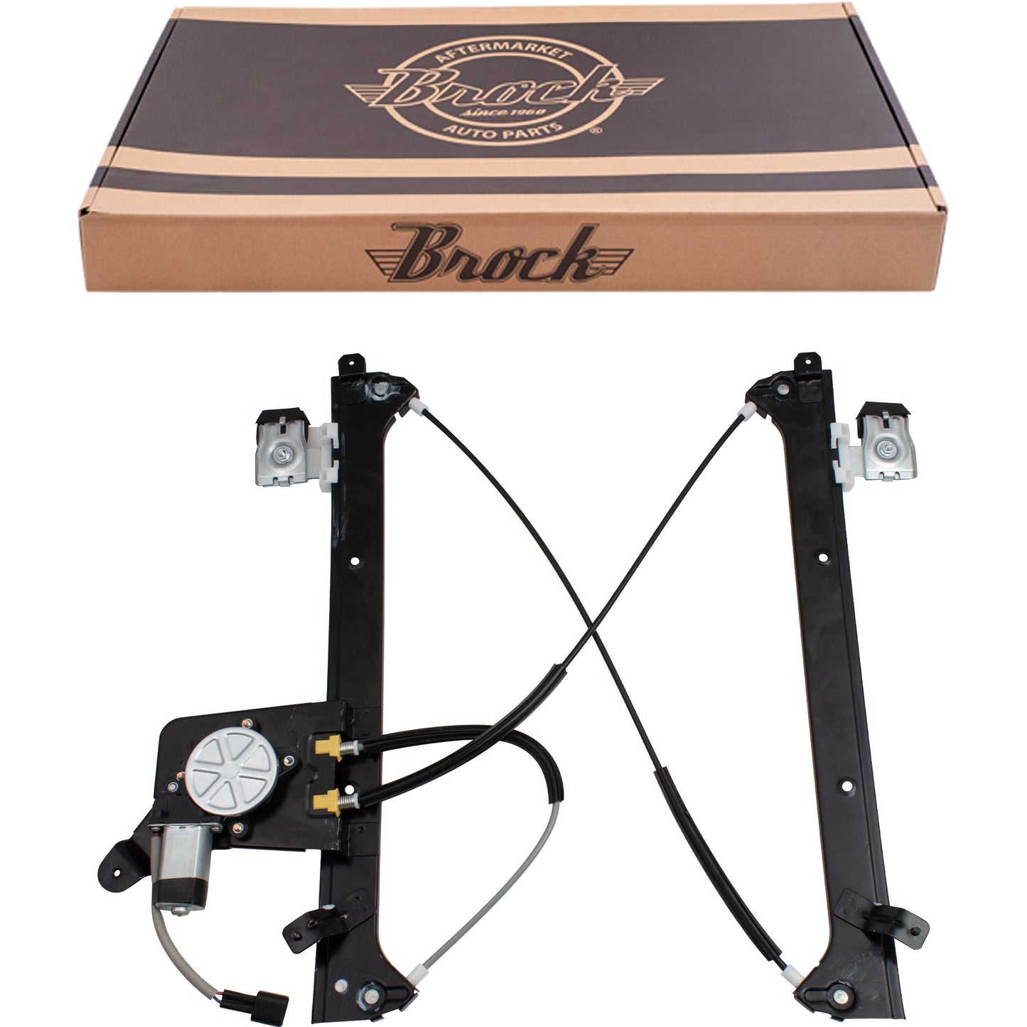 Brock Replacement Passenger Rear Power Window Regulator and Lift Motor Assembly Compatible with 2001-2007 Silverado Sierra Pickup Truck 19301980
