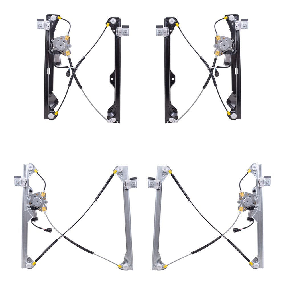Brock Replacement Window Regulators with Motor 4 Piece Set Compatible with 07-13 Avalanche 08-13 Escalade EXT 07-13 Sierra 1500/2500HD/3500HD 07-13 Silverado 1500 07-14 Silverado 2500HD/3500HD