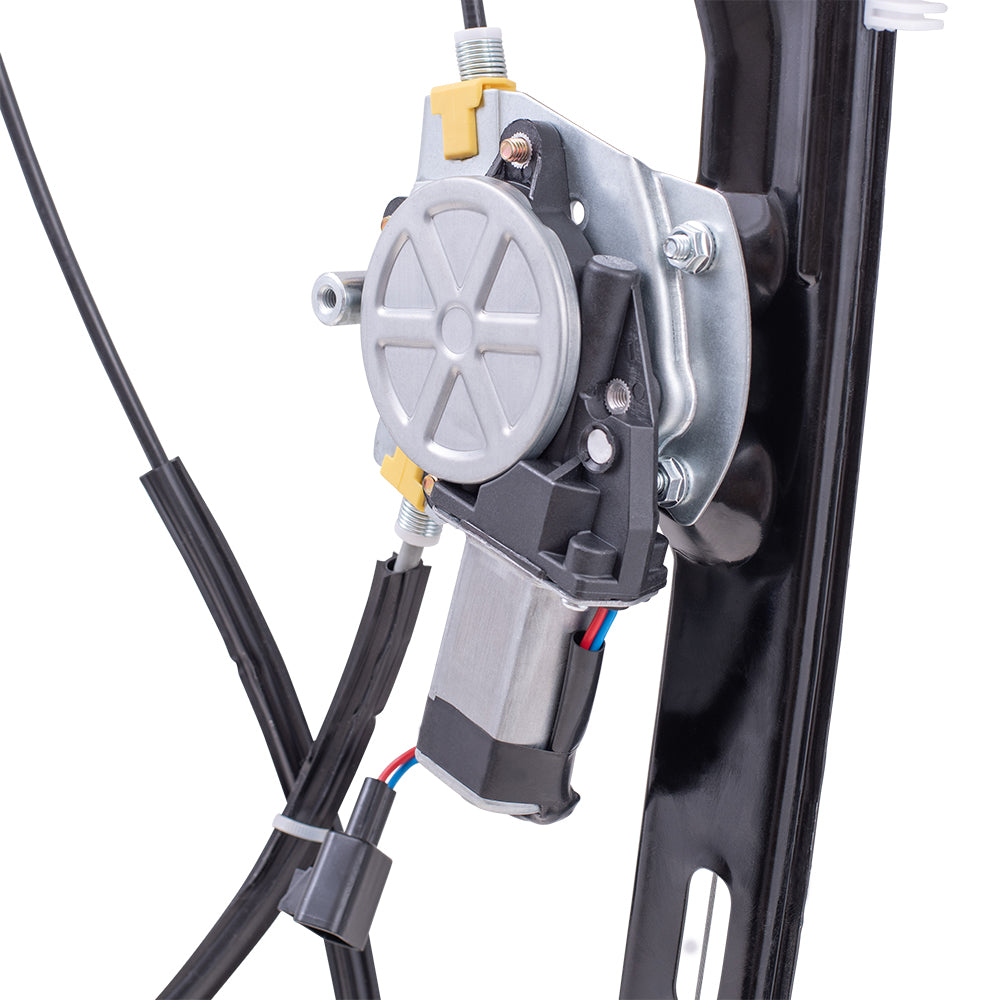 Brock Replacement Driver Rear Power Window Regulator and Lift Motor Assembly Compatible with 2007-2014 Silverado Sierra Crew Cab Pickup Truck