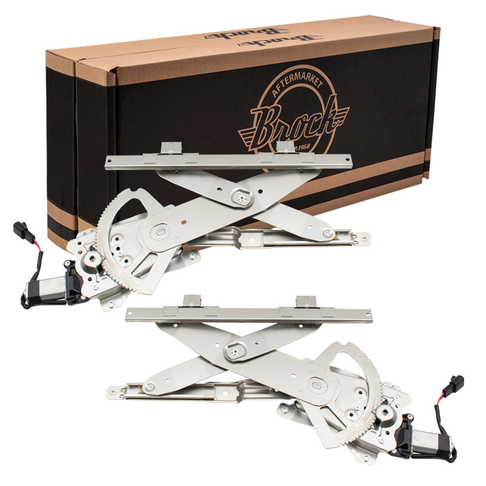 Brock Replacement Set Front Power Window Regulators & Motors Compatible with 1996-2002 S Series SL SW Sedan Wagon 21171231 21171230