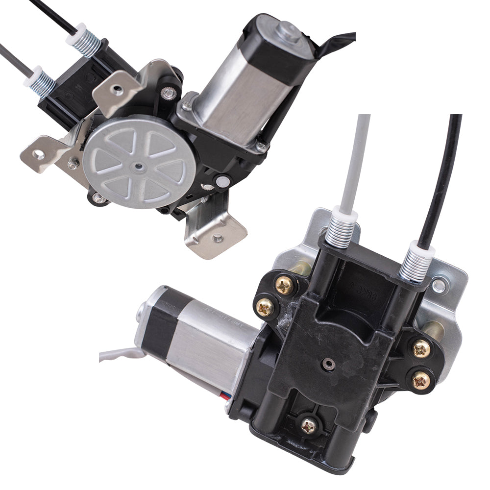 Brock Replacement Front and Rear Passenger Side Power Window Regulators with Motor Compatible with 1997-2003 Grand Prix Sedan