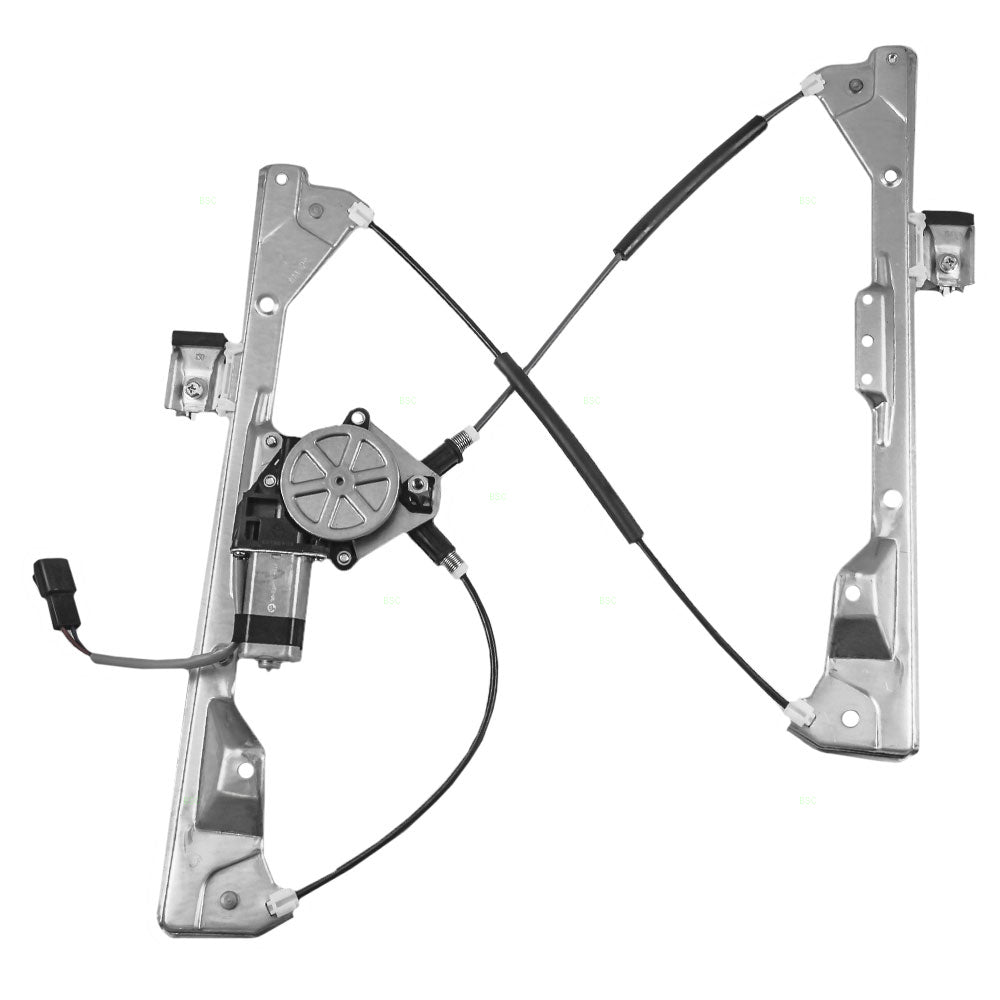 Brock Replacement Passenger Front Power Window Regulator with Lift Motor Assembly Compatible with 2004-2008 Grand Prix Sedan 15934640