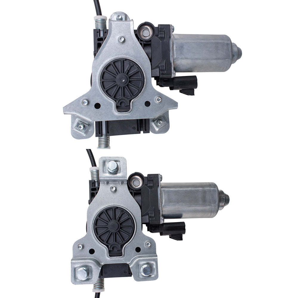 Brock Replacement 4 Pc Set Power Window Regulators with Motors Compatible with 1997-2005 Century