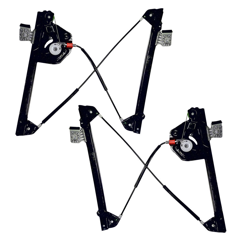 Brock Replacement Driver and Passenger Set Front Power Window Regulators without Motors Compatible with 1998-2004 Seville 25701607 25649704
