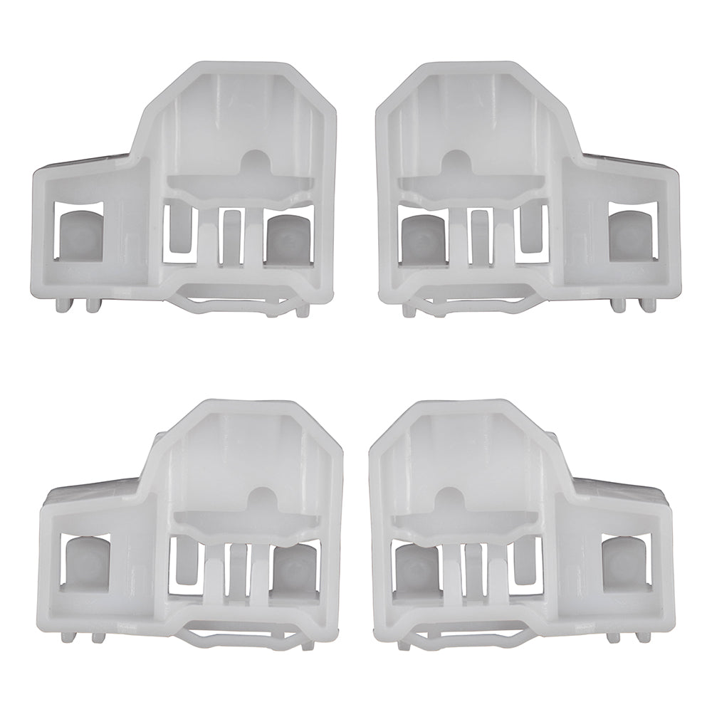 Brock Replacement 4 Pc Set Front Window Regulator Glass Guides Compatible with 1996-2005 Passat 22697622 22697623
