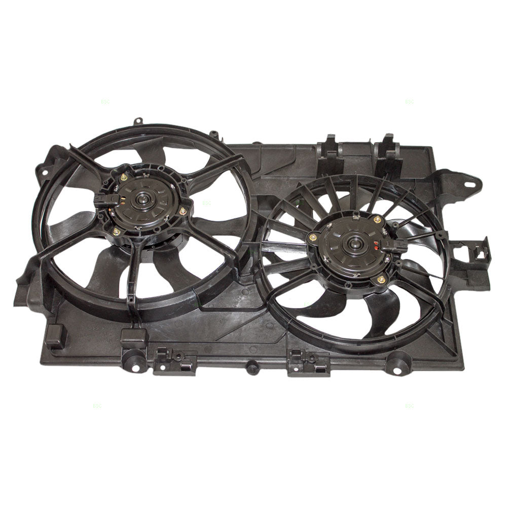 Brock Replacement Dual Cooling Fan Motor Assembly Compatible with 2006-2008 Equinox Torrent 3.4L 19130231 191298131 9129814