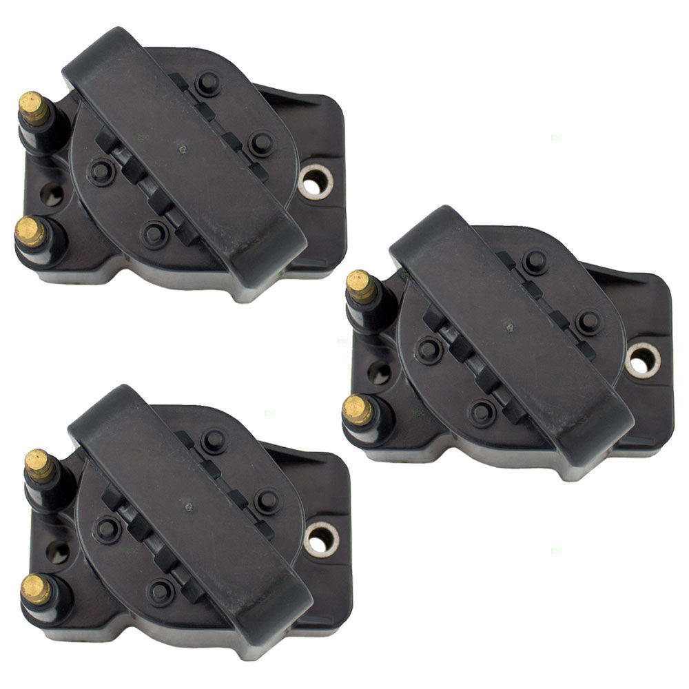 Brock Replacement 3 Pc Set Ignition Spark Plug Coil Pack Modules Compatible with 1993-2002 Camaro Firebird V6 6-cylinder 10472401
