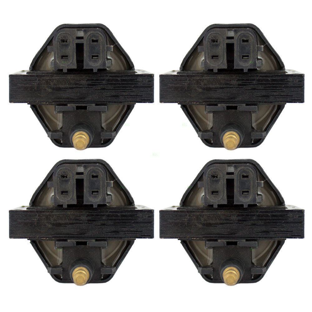 Brock Replacement 4 Pc Set Ignition Spark Plug Coils Compatible with 1985-1986 Firebird Camaro Cavalier Celebrity Cimarron Somerset Regal 4 cyl 12498334