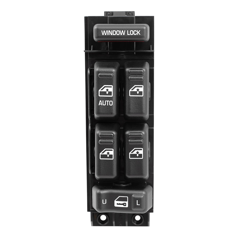 Brock Replacement Drivers Front Power Window Master Switch Lever Compatible with 01-02 Pickup Truck SUV 19259961