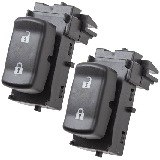 Brock Replacement Pair Set Power Front Door Lock Switch Compatible with 05-13 Corvette Uplander Montana SV6 Relay Terraza replaces 901-136 10369705 10315842