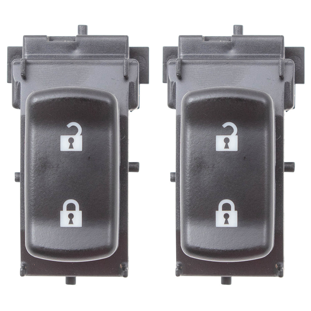 Brock Replacement Pair Set Power Front Door Lock Switch Compatible with 05-13 Corvette Uplander Montana SV6 Relay Terraza replaces 901-136 10369705 10315842