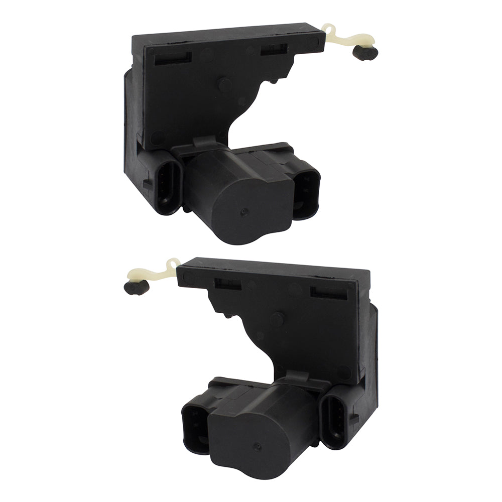 Brock Replacement Driver and Passenger Set Door Lock Actuators with 2 Prong Connector Compatible with 25664288