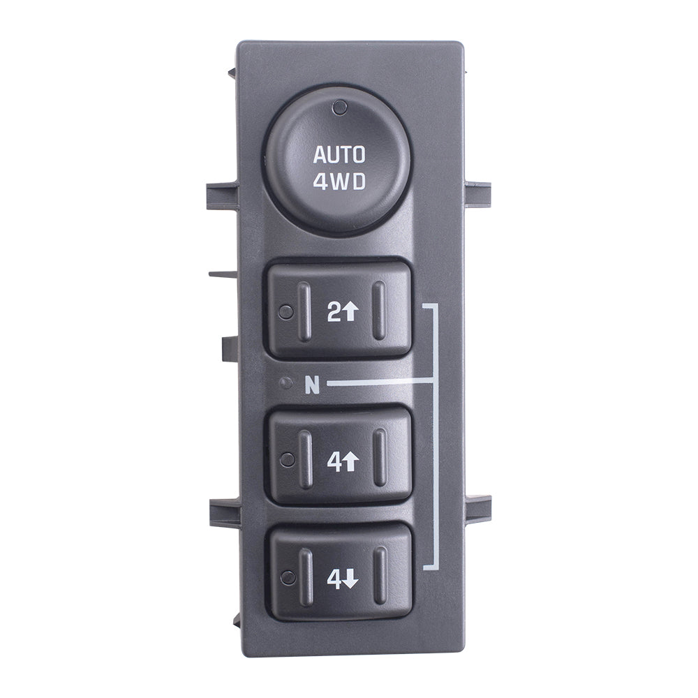 Brock Replacement 4-Wheel Drive Dash Selector Switch Compatible with 2003-2007 Silverado Sierra Pickup Truck / 2003-2006 Tahoe Suburban Avalanche Yukon / 2006-2007 Escalade 19259313