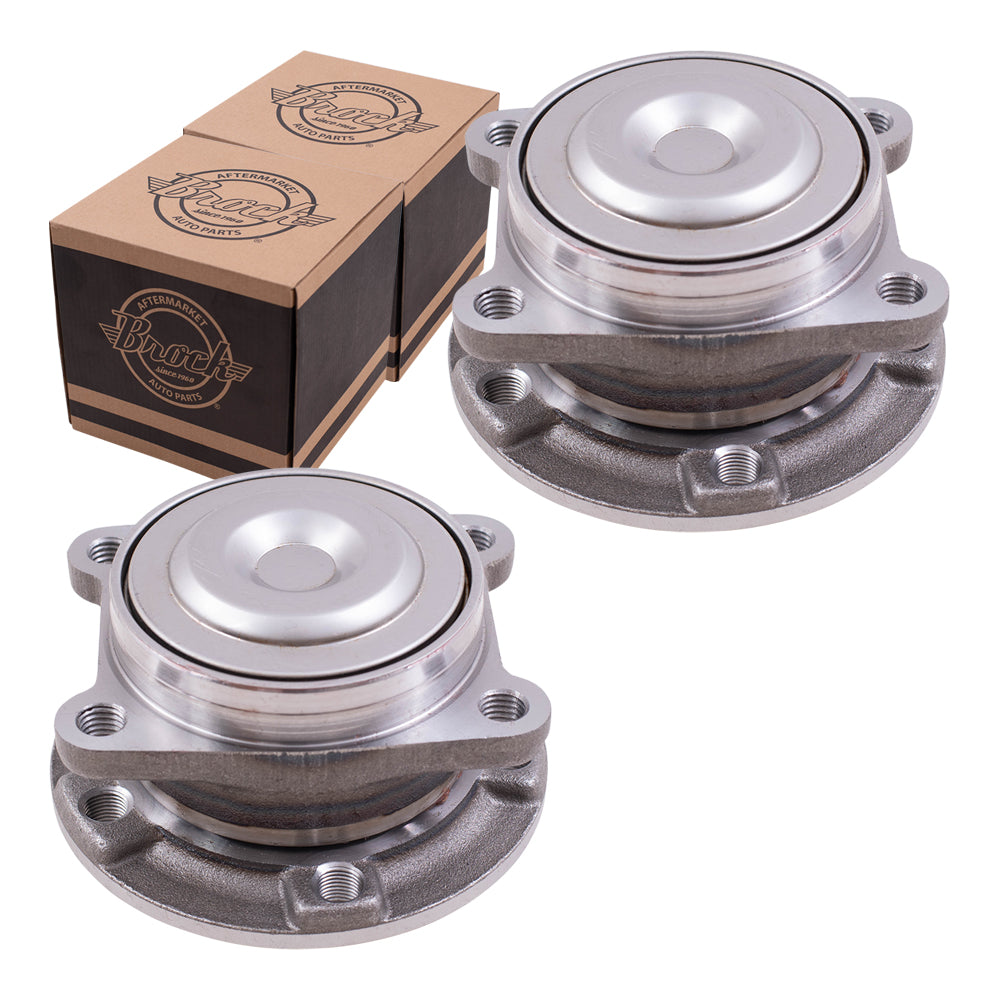 Brock Replacement Rear Set Hub Bearing Assemblies Compatible with 2014-2020 Cherokee Front Wheel Drive