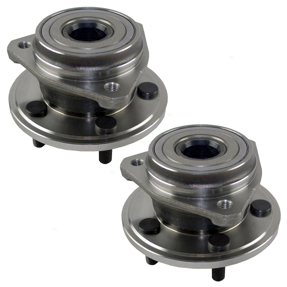 Brock Replacement Set Front Wheel Hub Bearings Compatible with Cherokee Wagoneer Comanche Wrangler Grand Wagoneer 53007449AB