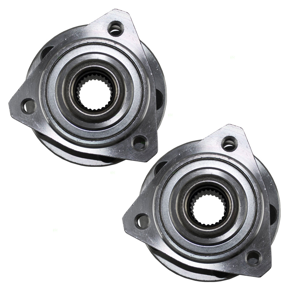 Brock Replacement Pair Set Front Wheel Hub Bearings Compatible with Sebring Stratus Cirrus Breeze 4593462AA