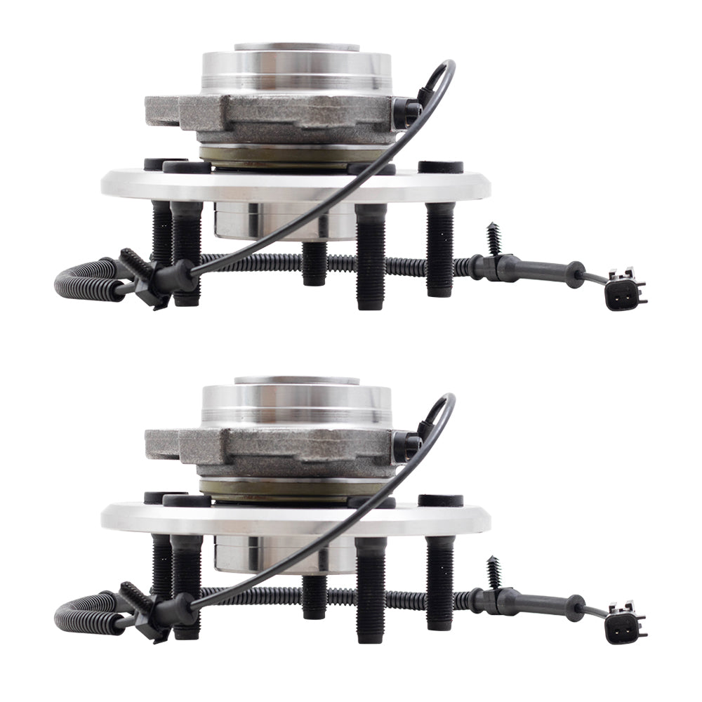 Brock Aftermarket Replacement Part Front Driver and Passenger Side Hub and Bearing Assemblies Compatible with 2013-2018 RAM 1500
