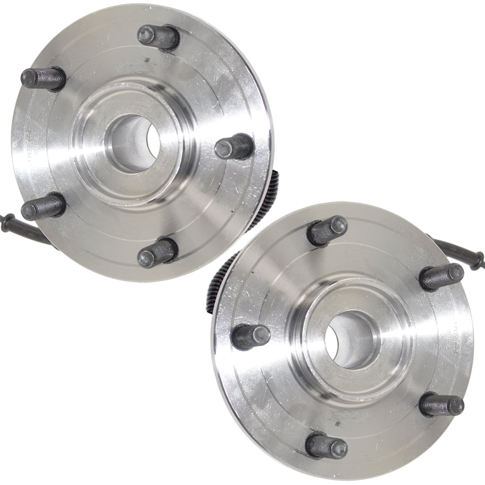 Brock Replacement Pair Set Rear Wheel Hubs with Bearing Assemblies Compatible with 2008-2011 Town & Country Caravan 2009-2012 Routan