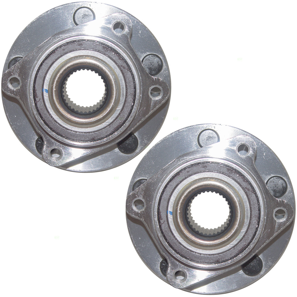Brock Replacement Pair Set Front Wheel Hubs with Bearings Compatible with 200 Sebring Avenger 5154211AA HA590219
