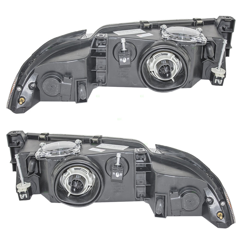 Brock Replacement Set Halogen Headlights with Improved Beam Pattern Compatible with 1995-2000 Stratus Breeze Cirrus 4630873AB 4630872AB