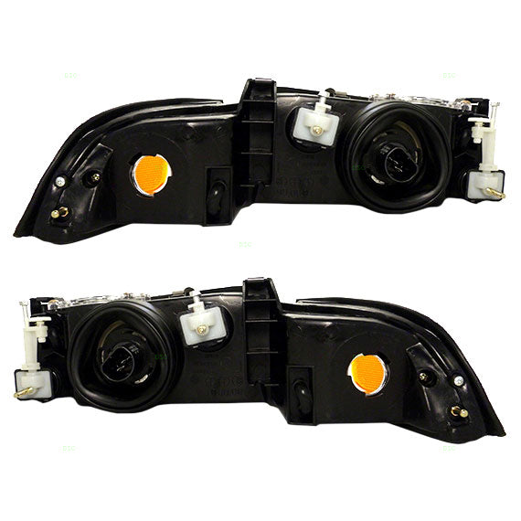 Brock Replacement Set Halogen Headlights with Improved Beam Pattern Compatible with 1995-2000 Stratus Breeze Cirrus 4630873AB 4630872AB