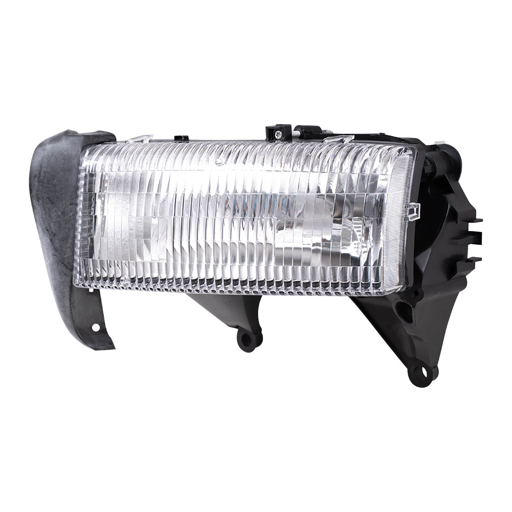 Brock Replacement Driver Headlight Compatible with 1997-2004 Dakota 1998-2003 Durango 55055171AE
