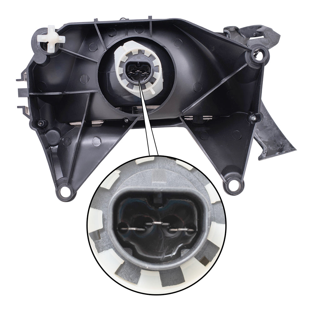 Brock Replacement Driver Headlight Compatible with 1997-2004 Dakota 1998-2003 Durango 55055171AE