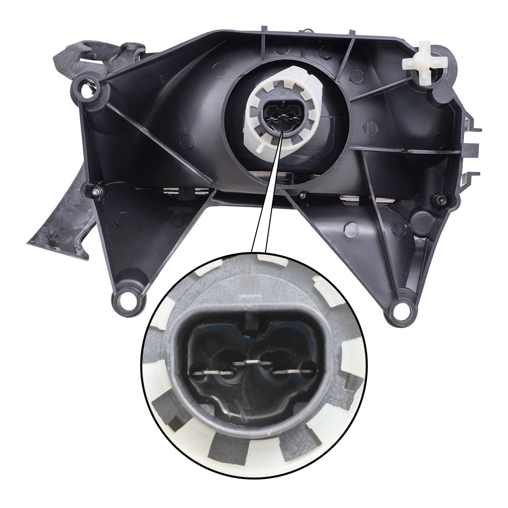 Brock Replacement Passenger Headlight Compatible with 1997-2004 Dakota 1998-2003 Durango 55055170AE