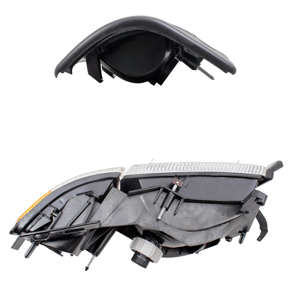 Brock Replacement Set Headlights with Corner Lamp and Tail Lights Smoked Back Up Lens