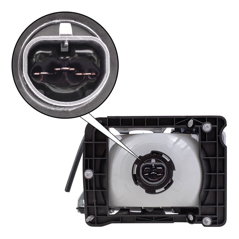 Brock Replacement Set Driver and Passenger Halogen Headlights Compatible with 1991-1996 Dakota w/ Aero Package 55054715 55054714