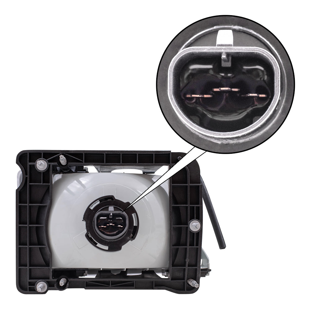Brock Replacement Driver Halogen Headlight Compatible with 1991-1996 Dakota Pickup Truck w/ Aero Package 55054715