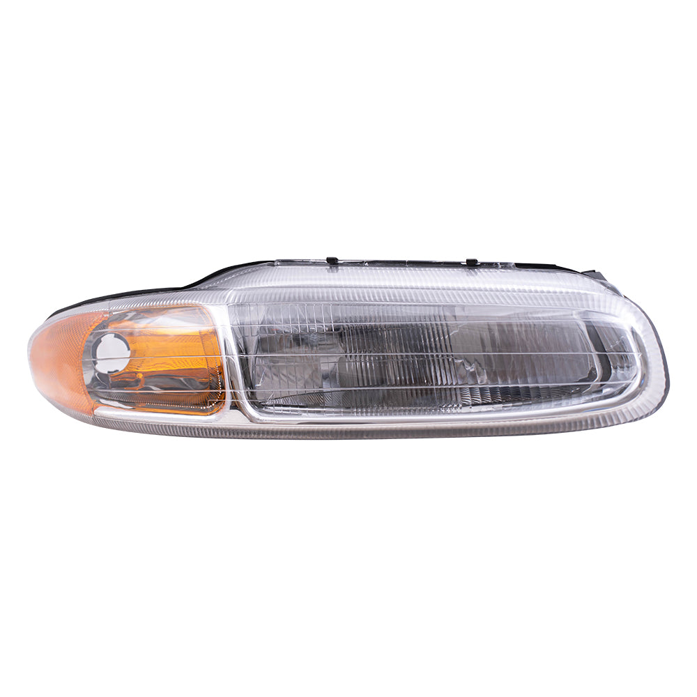 Brock Replacement Set Driver and Passenger Headlights Compatible with 1996-2000 Sebring Convertible 5263987AB 5263986AB