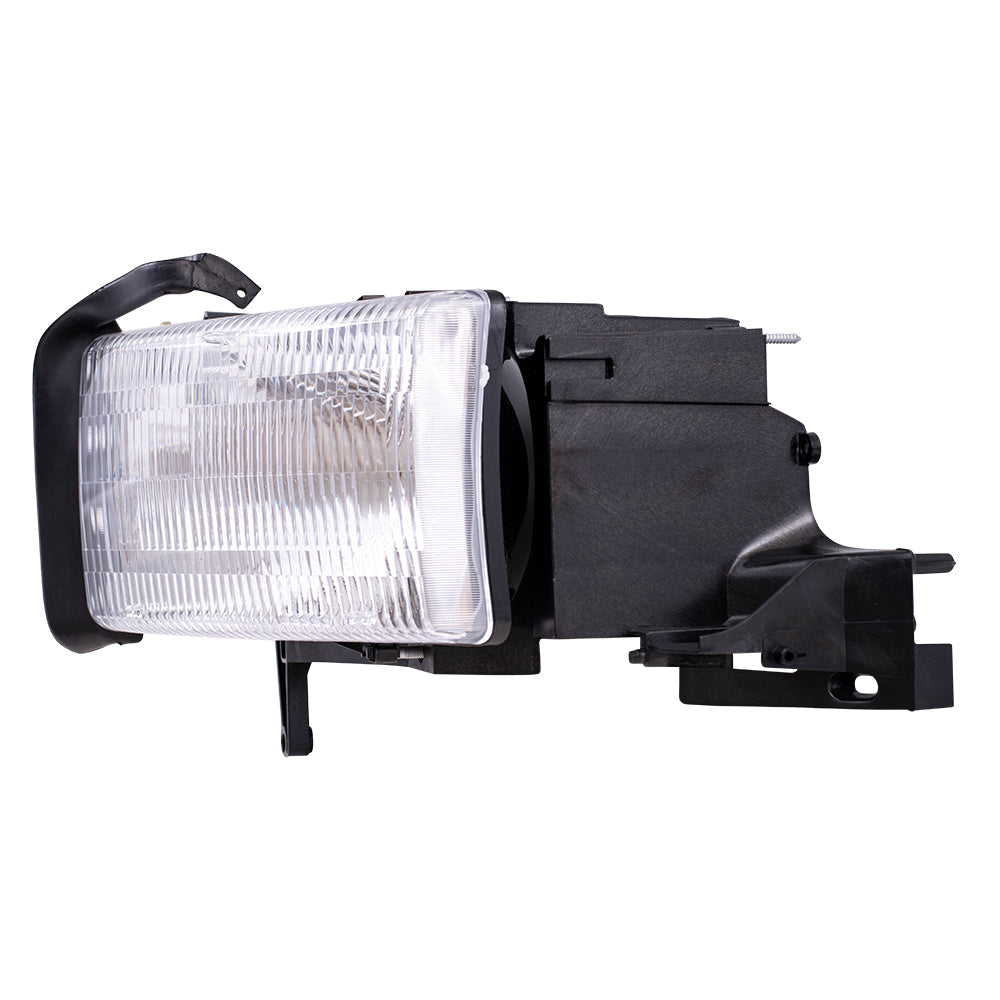 Brock Replacement Driver Halogen Headlight Compatible with 1994-2002 Pickup Truck 55076749AO 55076749AD