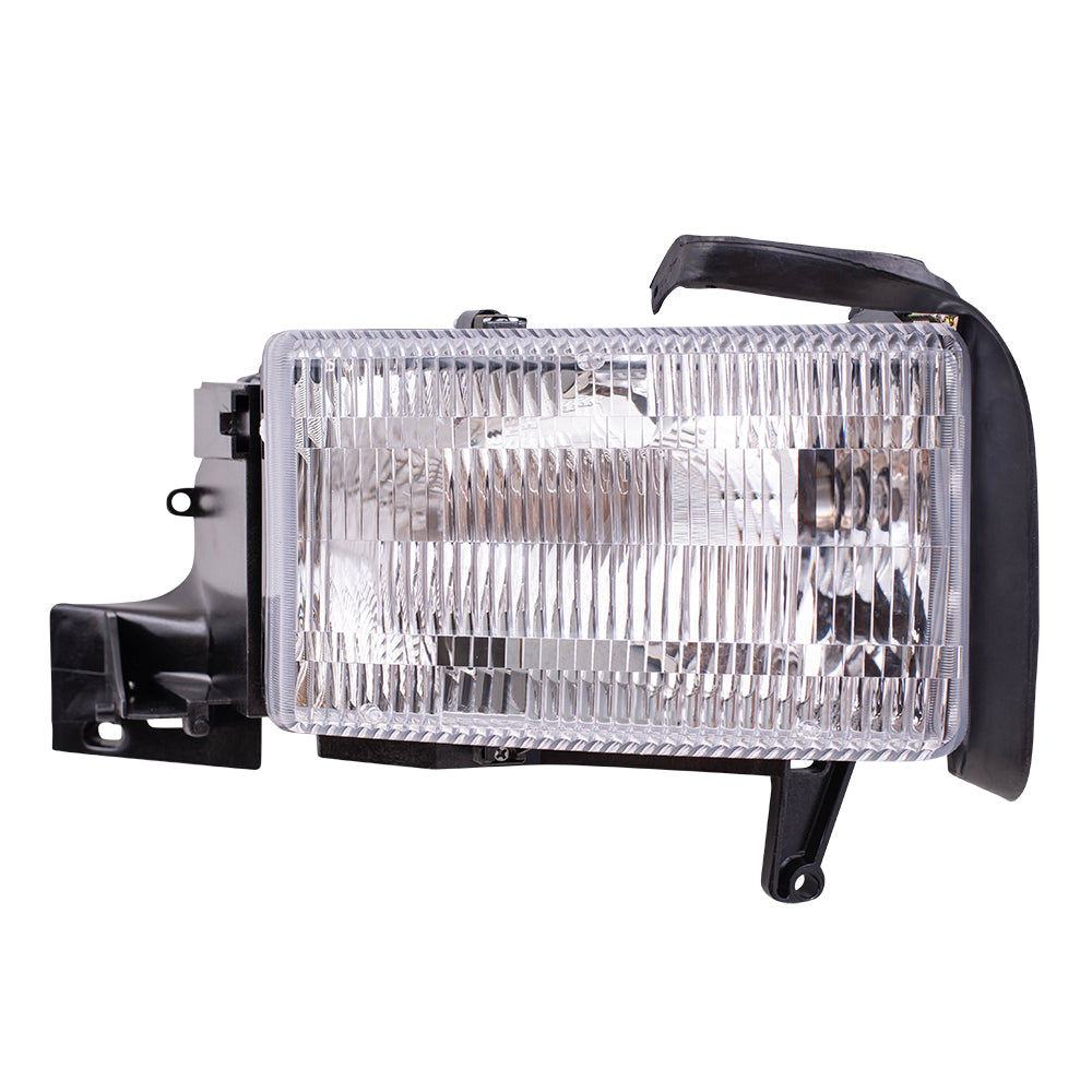 Brock Replacement Passenger Halogen Headlight Compatible with 1994-2002 Pickup Truck 55054780AH