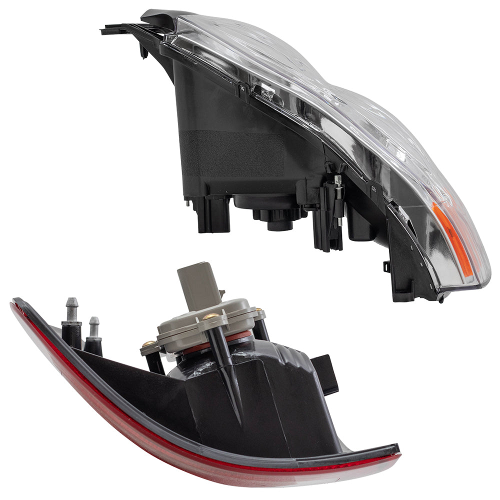 Headlights, Tail Lights with Circuit Boards Compatible with 2002-2005 Ram 1500 Pickup Truck 4 Pc Set Halogen