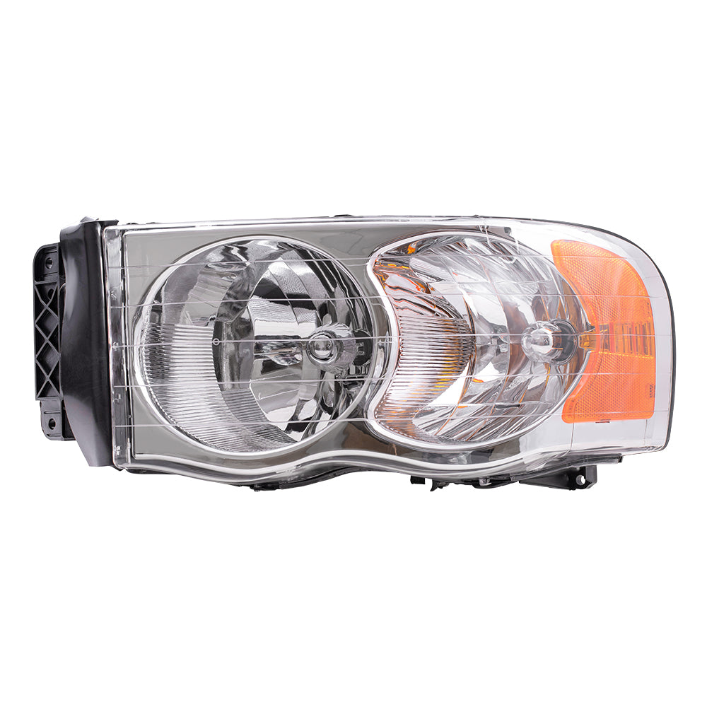 Brock Replacement Driver Halogen Headlight Compatible with 2002-2005 1500 Pickup Truck 55077121AF