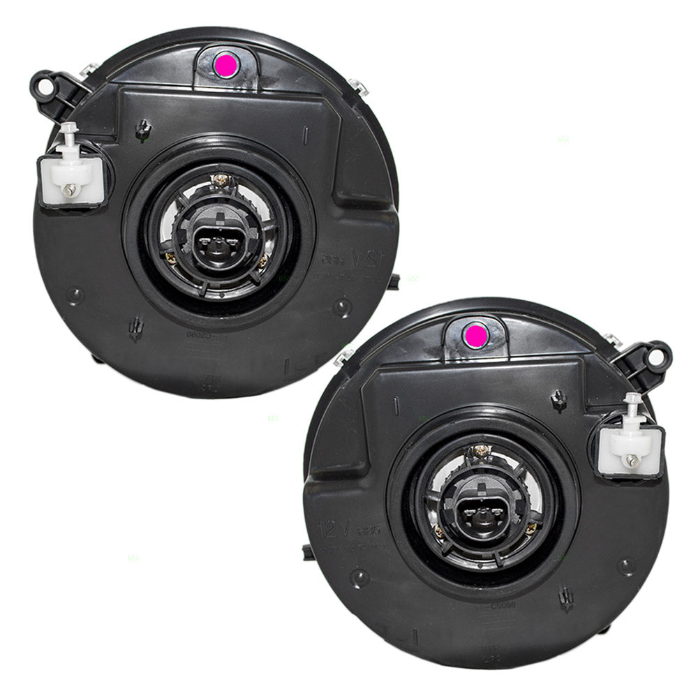 Brock Replacement Set Driver and Passenger Headlights Compatible with 2003-2004 Liberty 55155809AB 55155808AB
