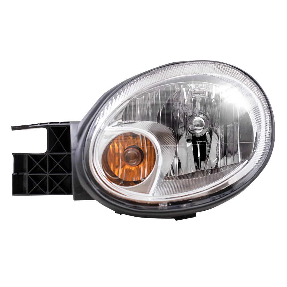 Brock Replacement Driver Headlight with Chrome Bezel Compatible with 2003-2005 Neon 5303551AI