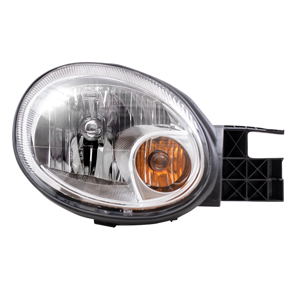 Brock Replacement Passenger Headlight with Chrome Bezels Compatible with 2003-2005 Neon 5303550AI