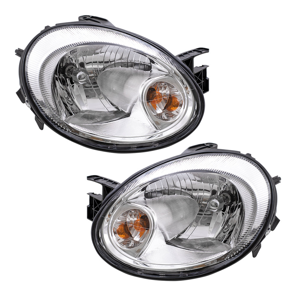 Headlight for 2003-2005 SX 2.0 Code LMB w/ Chrome Bezel for 2003-2005 Neon 5303551AI Set CH2502151