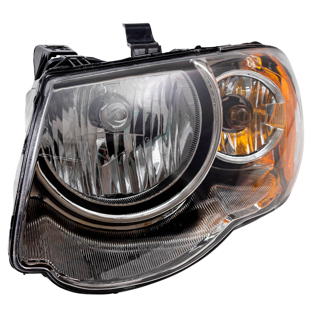 Brock Replacement Driver Halogen Headlight Compatible with 2005-2007 Town & Country Van with 119" Wheel Base 4857991AD