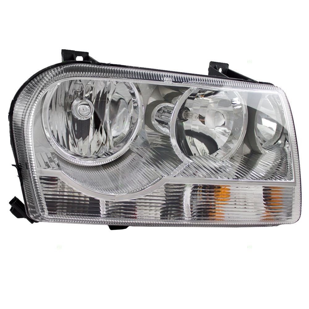 Brock Replacement Passenger Halogen Headlight Compatible with 2005-2007 300 4805756AI