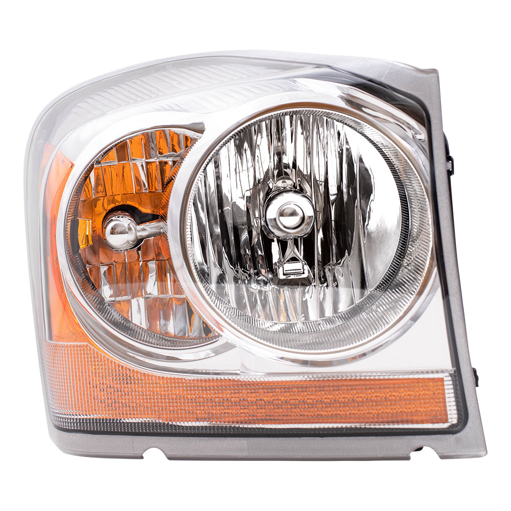 Brock Replacement Passenger Halogen Headlight Compatible with 2004-2005 Durango 55077720AD