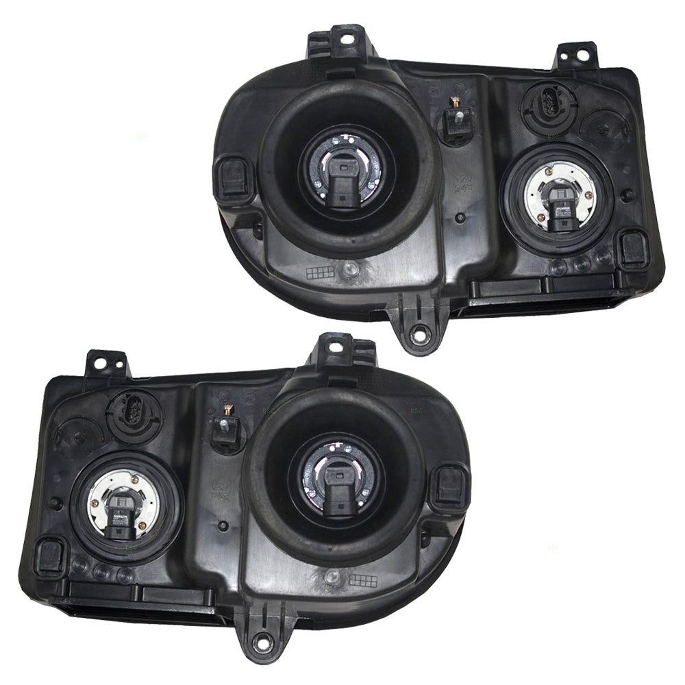 Brock Replacement Set Driver and Passenger Halogen Headlights Compatible with 2005-2010 300 with Projector & Delay Option