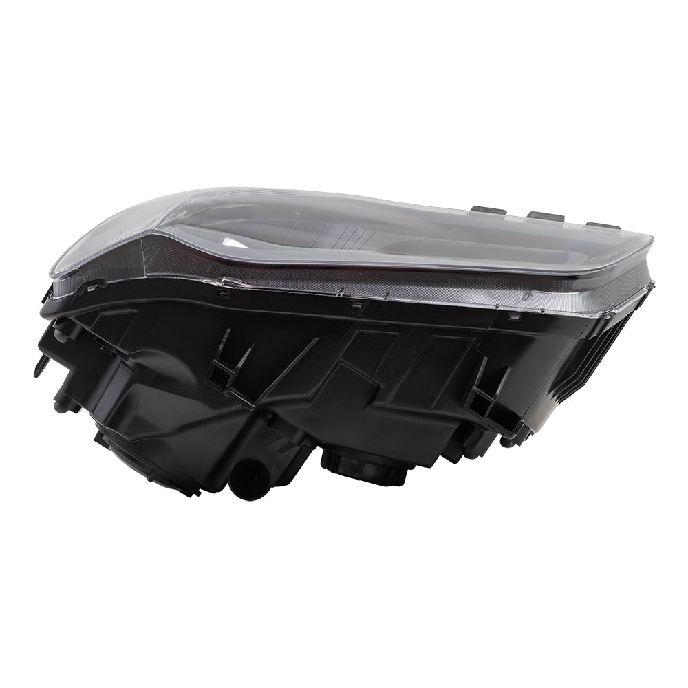 Brock Replacement Driver Halogen Headlight with Black Bezel Compatible with 2015-2017 300 Sedan