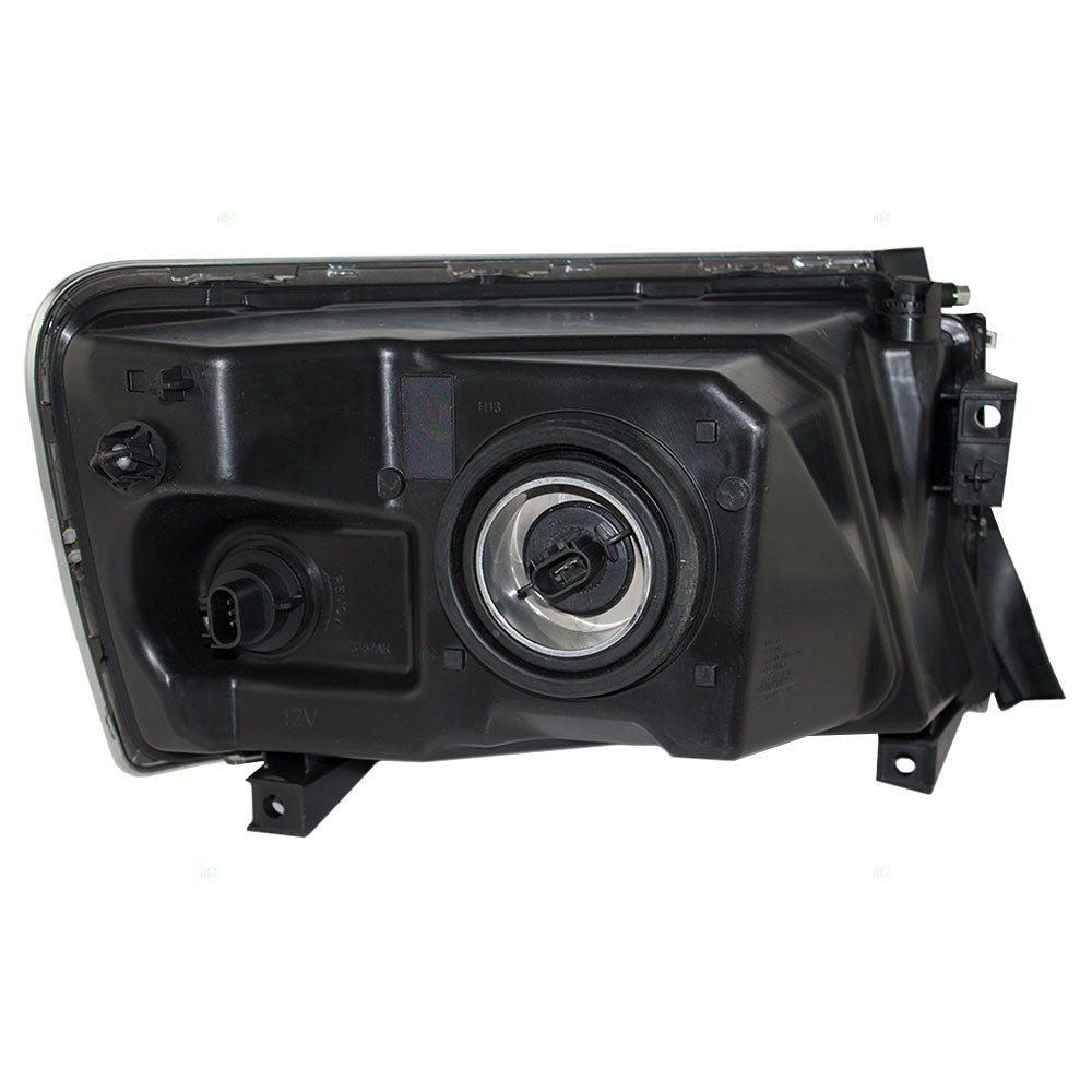 Headlight for 2008-2011 Dakota w/ Black Bezel 1EK59WS2AF Left CH2518127
